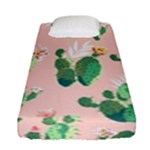 Pink Cactus flower Fitted Sheet (Single Size)