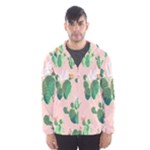 Pink Cactus flower Hooded Windbreaker (Men)