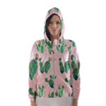 Pink Cactus flower Hooded Windbreaker (Women)