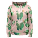 Pink Cactus flower Women s Pullover Hoodie