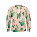 Pink Cactus flower Kids  Sweatshirt