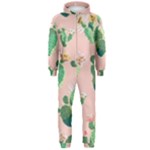 Pink Cactus flower Hooded Jumpsuit (Men)