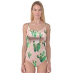 Pink Cactus flower Camisole Leotard 