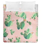 Pink Cactus flower Duvet Cover Double Side (Queen Size)