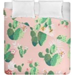 Pink Cactus flower Duvet Cover Double Side (King Size)