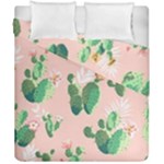 Pink Cactus flower Duvet Cover Double Side (California King Size)