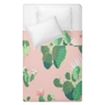 Pink Cactus flower Duvet Cover Double Side (Single Size)