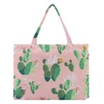 Pink Cactus flower Medium Tote Bag