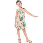 Pink Cactus flower Kids  Sleeveless Dress