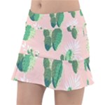 Pink Cactus flower Tennis Skirt