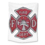 Red Fire Department Cross Medium Tapestry