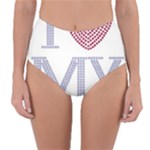 I Love My Fireman Reversible High-Waist Bikini Bottoms