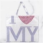 I Love My Fireman Zipper Large Tote Bag