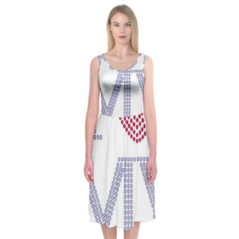 I Love My Fireman Midi Sleeveless Dress from ArtsNow.com