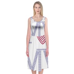 I Love My Fireman Midi Sleeveless Dress from ArtsNow.com