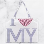 I Love My Fireman Zipper Medium Tote Bag