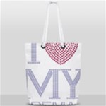 I Love My Fireman Full Print Rope Handle Tote (Small)