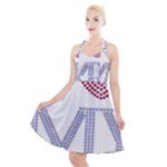 I Love My Fireman Halter Party Swing Dress 