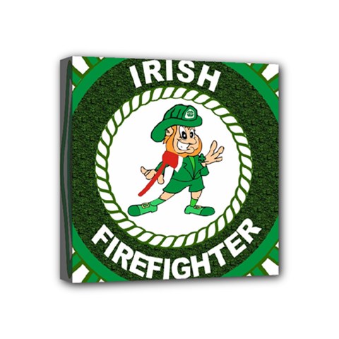 Irish Firefighter Mini Canvas 4  x 4  (Stretched) from ArtsNow.com