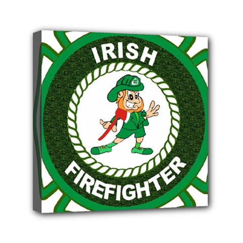 Irish Firefighter Mini Canvas 6  x 6  (Stretched) from ArtsNow.com