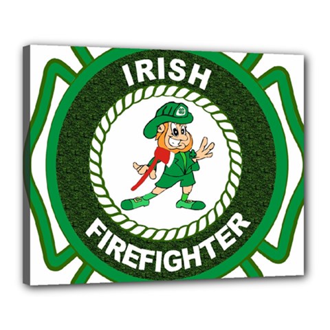 Irish Firefighter Canvas 20  x 16  (Stretched) from ArtsNow.com