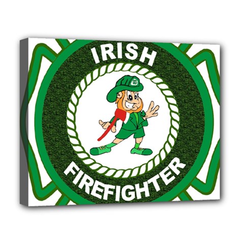 Irish Firefighter Deluxe Canvas 20  x 16  (Stretched) from ArtsNow.com