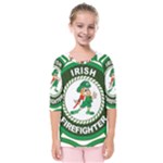 Irish Firefighter Kids  Quarter Sleeve Raglan Tee