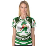 Irish Firefighter V-Neck Sport Mesh Tee