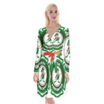 Irish Firefighter Long Sleeve Velvet Front Wrap Dress