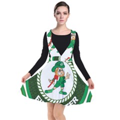 Plunge Pinafore Dress 