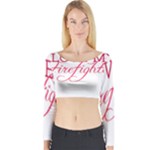 I Love My Firefighter Long Sleeve Crop Top