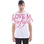 I Love My Firefighter Men s Sports Mesh Tee