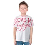 I Love My Firefighter Kids  Cotton Tee