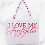 I Love My Firefighter Mini Tote Bag