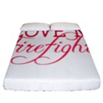 I Love My Firefighter Fitted Sheet (Queen Size)