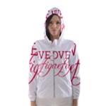 I Love My Firefighter Women s Hooded Windbreaker