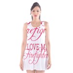 I Love My Firefighter Scoop Neck Skater Dress