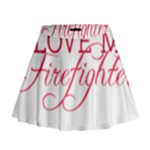 I Love My Firefighter Mini Flare Skirt