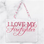 I Love My Firefighter Medium Tote Bag