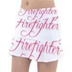 I Love My Firefighter Tennis Skirt