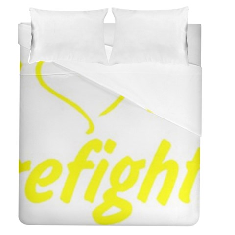 I Love My Firefighter Duvet Cover (Queen Size) from ArtsNow.com