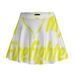 I Love My Firefighter Mini Flare Skirt