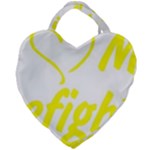 I Love My Firefighter Giant Heart Shaped Tote