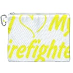 I Love My Firefighter Canvas Cosmetic Bag (XXL)