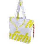 I Love My Firefighter Drawstring Tote Bag