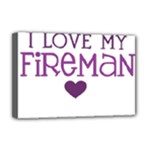 I Love My Fireman Deluxe Canvas 18  x 12  (Stretched)