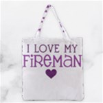 I Love My Fireman Grocery Tote Bag