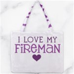 I Love My Fireman Mini Tote Bag