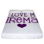 I Love My Fireman Fitted Sheet (California King Size)