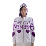 I Love My Fireman Women s Hooded Windbreaker